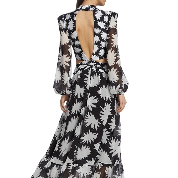 NWT NEW PatBO Dahlia Plunge Cut-Out Maxi Dress - Picture 2 of 5